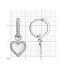 Серьги из серебра с фианитами и эмалью (Арт.94026487)