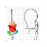 Серьги из серебра с фианитами и эмалью (Арт.94-120-01528-1)