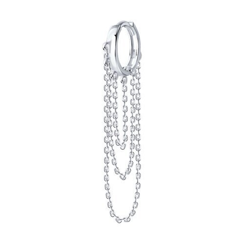 Серьга одиночная из серебра (Арт.94170252)
