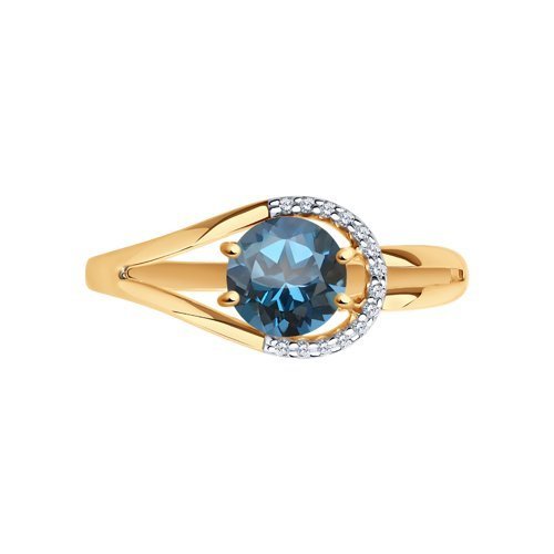 Кольцо золотое пробы 585 с топазом (Арт.51-310-00220-2)