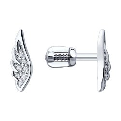 Серьги из белого золота с бриллиантами (Арт.1022277-3)