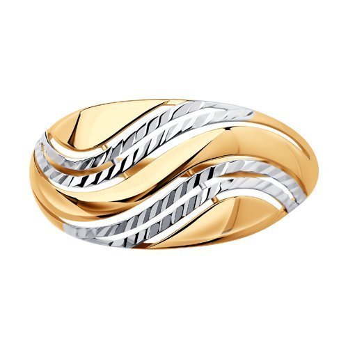 Кольцо из золота с алмазной гранью (Арт.017100)