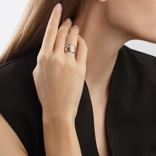 Кольцо из золота с алмазной гранью (Арт.017100)