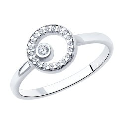 Кольцо из серебра с фианитами (Арт.94012450)
