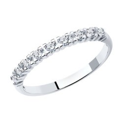 Кольцо дорожка из серебра с фианитами (Арт.94012743)