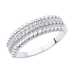 Кольцо из серебра с фианитами (Арт.94013016)