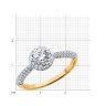 Кольцо из золота с фианитами (Арт.019330)