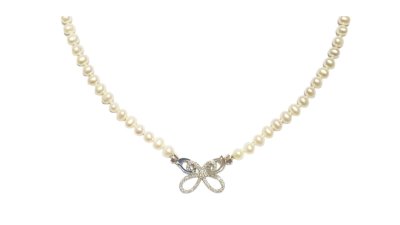 Ожерелье с бриллиантами и жемчугом «La Nordica Grace» из белого золота La Nordica (арт.39-12-1010-07179)