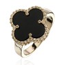 Кольцо золотое с агатом «Black Clover» Estet (арт.01К4114170-1)