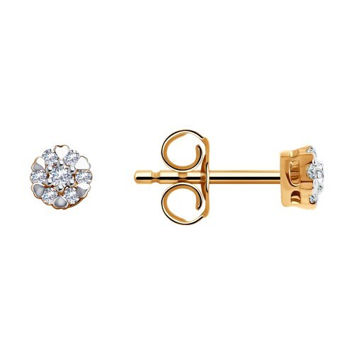 Серьги из золота с фианитами (Арт.029861)