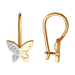 Серьги из золота с фианитами (Арт.029993)