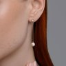 Серьги золотые пробы 585 с жемчугом (Арт.792454)