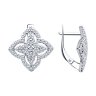 Серьги из серебра с фианитами (Арт.94025946)