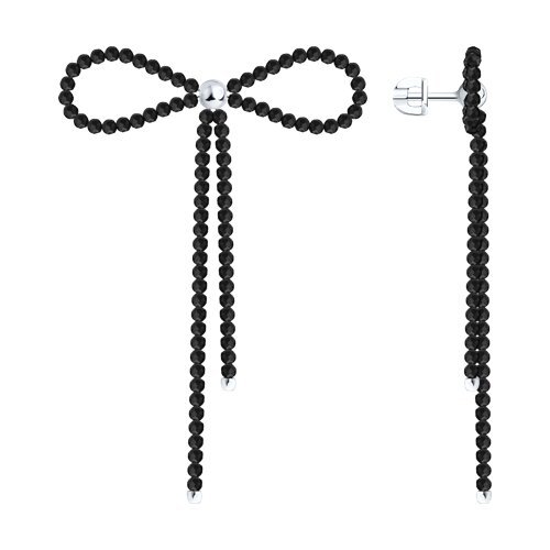 Серьги из серебра с шпинелью (Арт.83020455) Серьги из серебра с шпинелью (Арт.83020455)