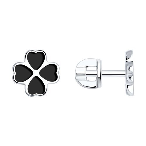 Серьги из серебра с эмалью (Арт.94026073)