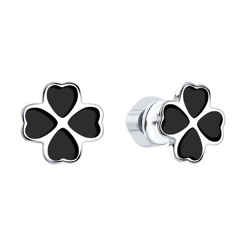 Серьги из серебра с эмалью (Арт.94026073)