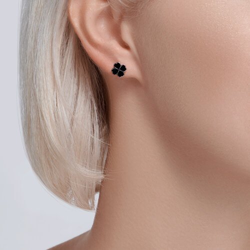 Серьги из серебра с эмалью (Арт.94026073)