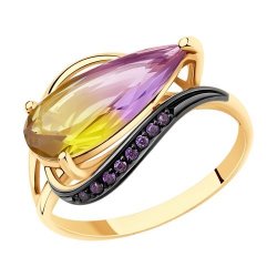 Кольцо золотое пробы 585 с ситаллом (Арт.715717)