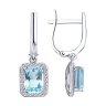 Серьги золотые пробы 585 с топазом (Арт.72-00116-3)