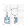 Серьги золотые пробы 585 с топазом (Арт.72-00116-3)