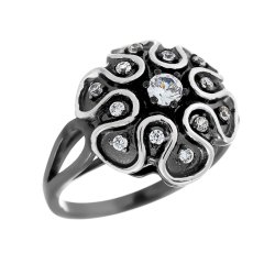 Кольцо из серебра с фианитом (Арт.cz-r01620-x-wb-w-x-w)