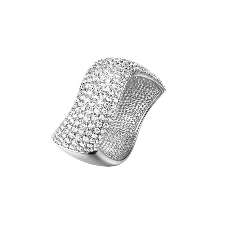 Кольцо из серебра с фианитом (Арт.cz-r03489-x-w-x-x-w)