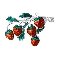 Брошь из серебра с эмалью (Арт.94040285)