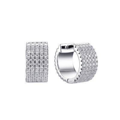 Серьги из серебра с фианитом (Арт.mp-e00904-x-w-x-x-w)