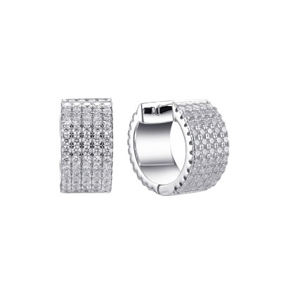 Серьги серебряные с фианитами «Spark Line Shine» Fresh Jewelry (арт.MP-E00904-X-W-X-X-W)