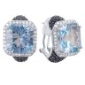 Серьги из белого золота с бриллиантом и сапфиром (Арт.e15707_sa_bt_wg)