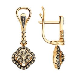 Серьги из золота с бриллиантами (Арт.1021741)