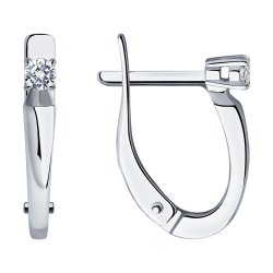 Серьги из белого золота с бриллиантами (Арт.1021832-3)
