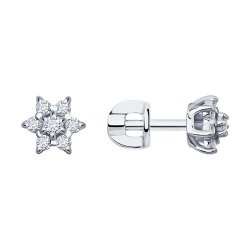Серьги из белого золота с бриллиантами (Арт.1021936-3)