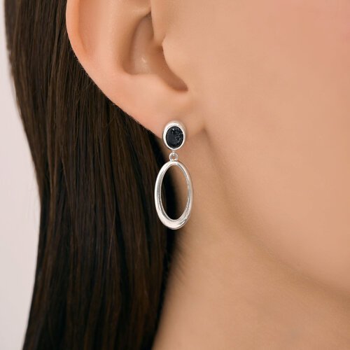 Серьги из серебра с авантюринами (Арт.94-122-02376-1)