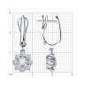 Серьги из белого золота с бриллиантами (Арт.1022005-3)