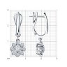 Серьги из белого золота с бриллиантами (Арт.1022005-3)