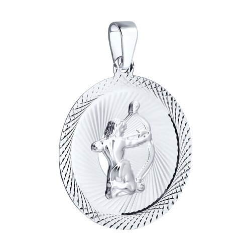 Кулон серебряный с родиевым покрытием «Зодиак Стрелец» Соколов (арт.94-130-00228-1)