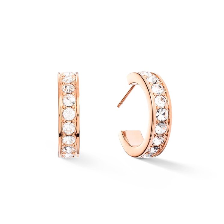 Coeur de lion пусеты crystal-rose gold la_0131_21-1822