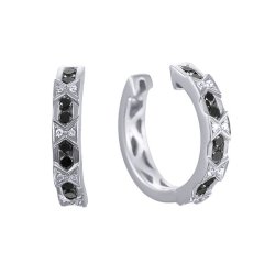 Серьги из белого золота с бриллиантом (Арт.me32321-wd-bd_db_wg)