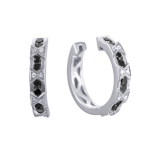 Серьги из белого золота с бриллиантом (Арт.me32321-wd-bd_db_wg)