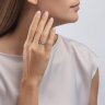 Обручальное кольцо из комбинированного золота с фианитами (Арт.114119-02)