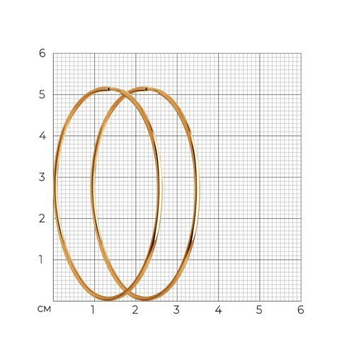 Серьги конго из золота (Арт.140005)