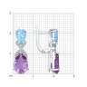 Серьги из серебра с миксом камней (Арт.92021409)