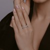 Кольцо обручальное из белого золота с бриллиантами «Вечное Сияние» Соколов (арт.1110258-3)