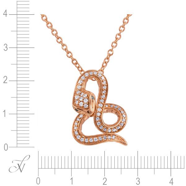 Цепь из золота с бриллиантом (Арт.ns49199a0f14r001_dl_pink)