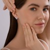 Серьги серебряные с фианитами и эмалью «Сияющее крыло» Соколов (арт.94026886)