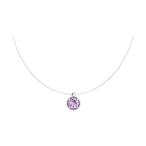 Колье из серебра с аметистом (Арт.92070058)
