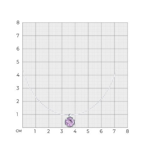 Колье из серебра с аметистом (Арт.92070058)