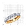 Кольцо из золочёного серебра с фианитами (Арт.93-110-01766-1)