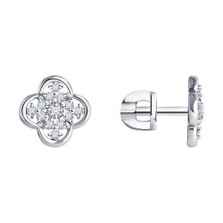 Серьги из белого золота с бриллиантами (Арт.1022254-3)